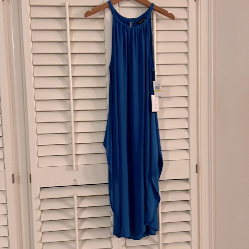 1. STATE super cute sleeveless, BRAND NEW Retro Bloom Zen blue dress!